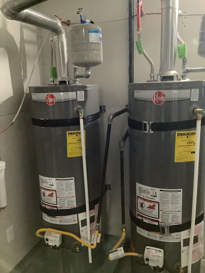 Installed-Water-Heaters Dual Water Heaters